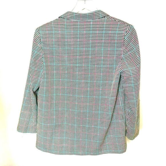 Vintage Block Island Petites by Marina Pappas houndstooth blazer. - Picture 3 of 9